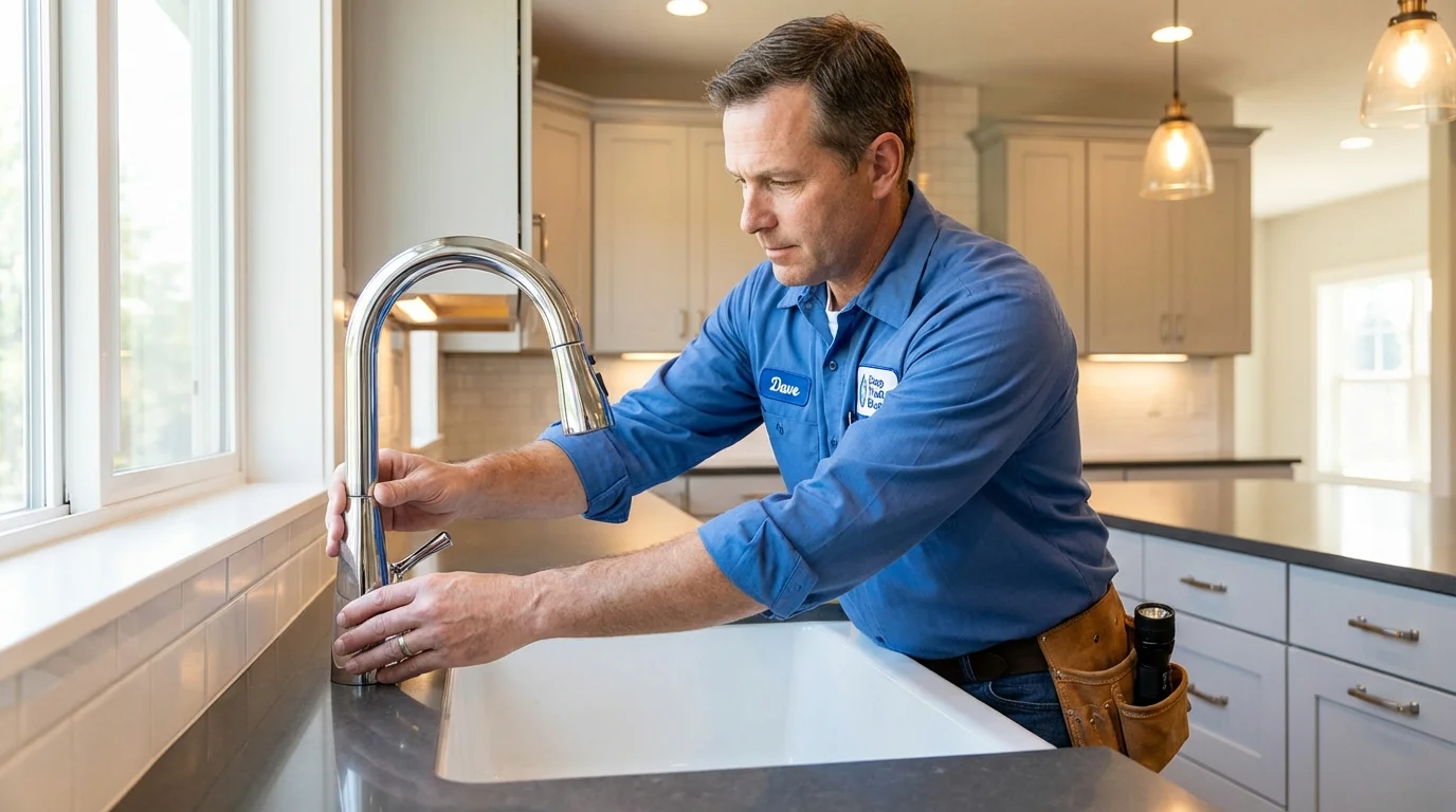 Kitchen faucet installation by Johns Plumbing LLC in Thedford